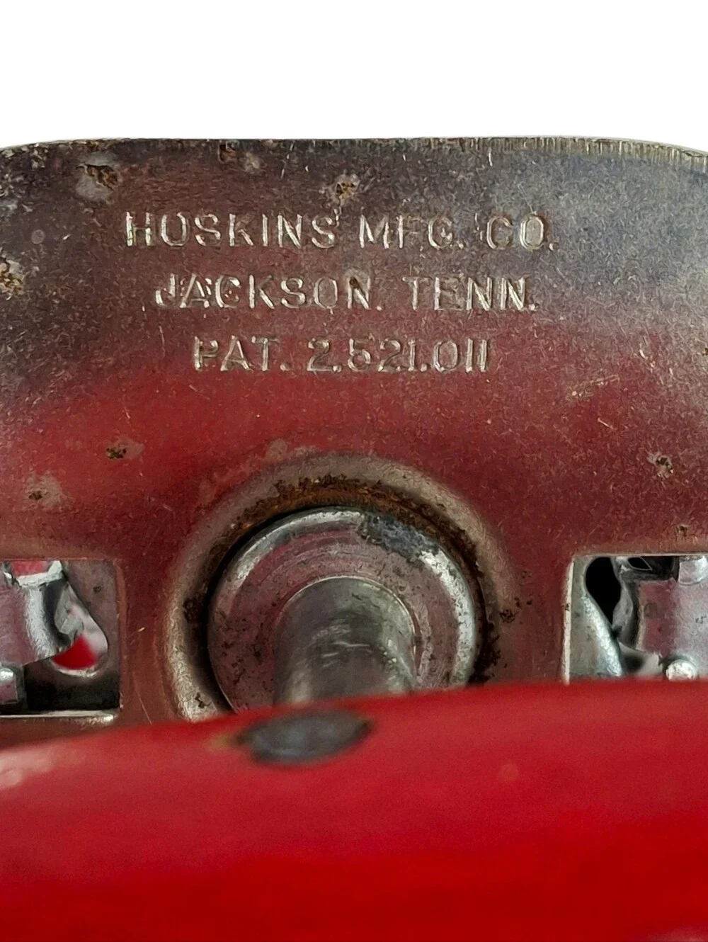 Vintage Red Hoskins MFG Jar Bottle Opener Kitchen Tool Collectible USA